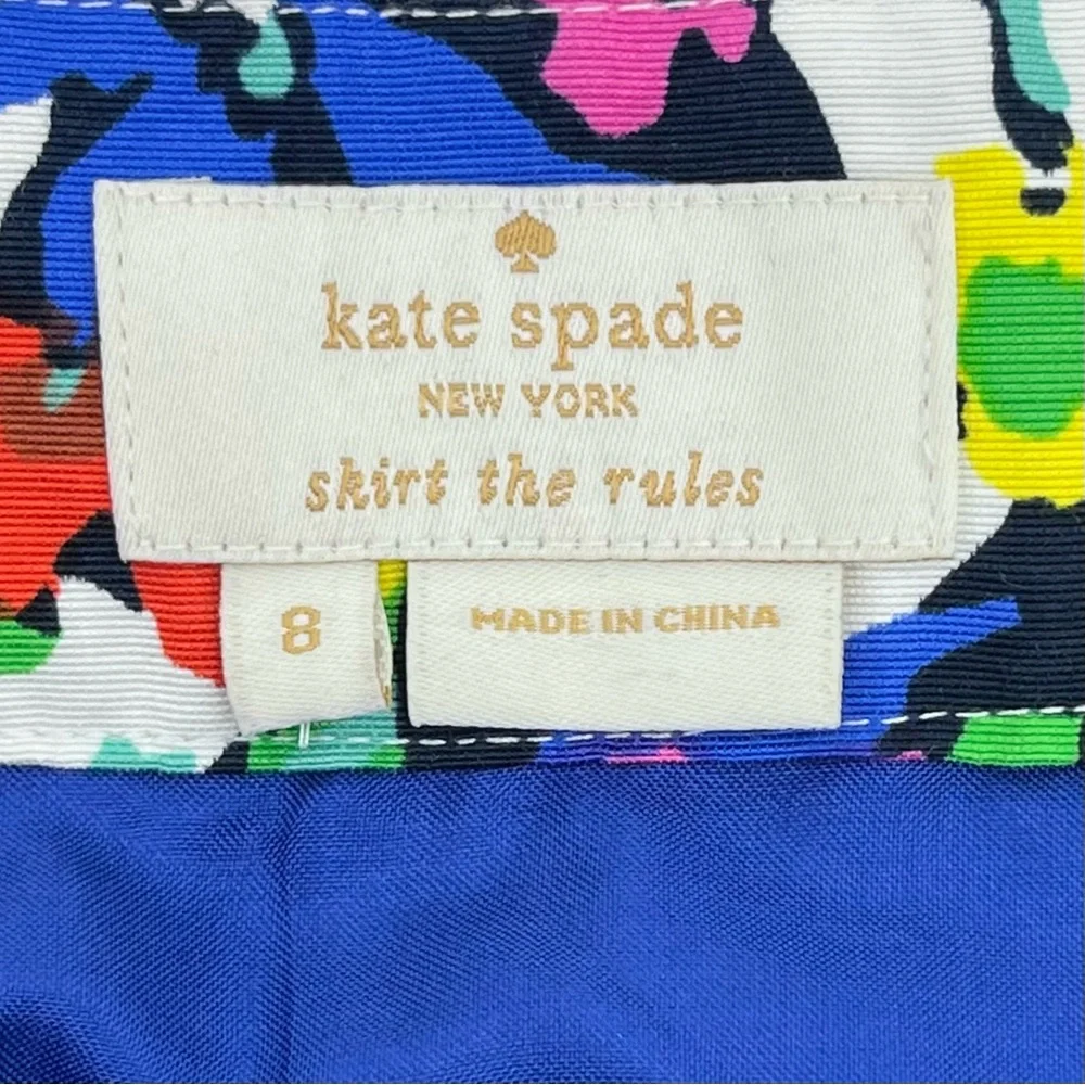 Kate Spade Silk Blend Henrita Full Bloom Floral Multicolor Mini Skirt w/Pockets